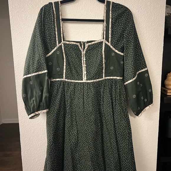 Madewell Green Patchwork Mini Dress | Size 4 - Picture 3 of 12